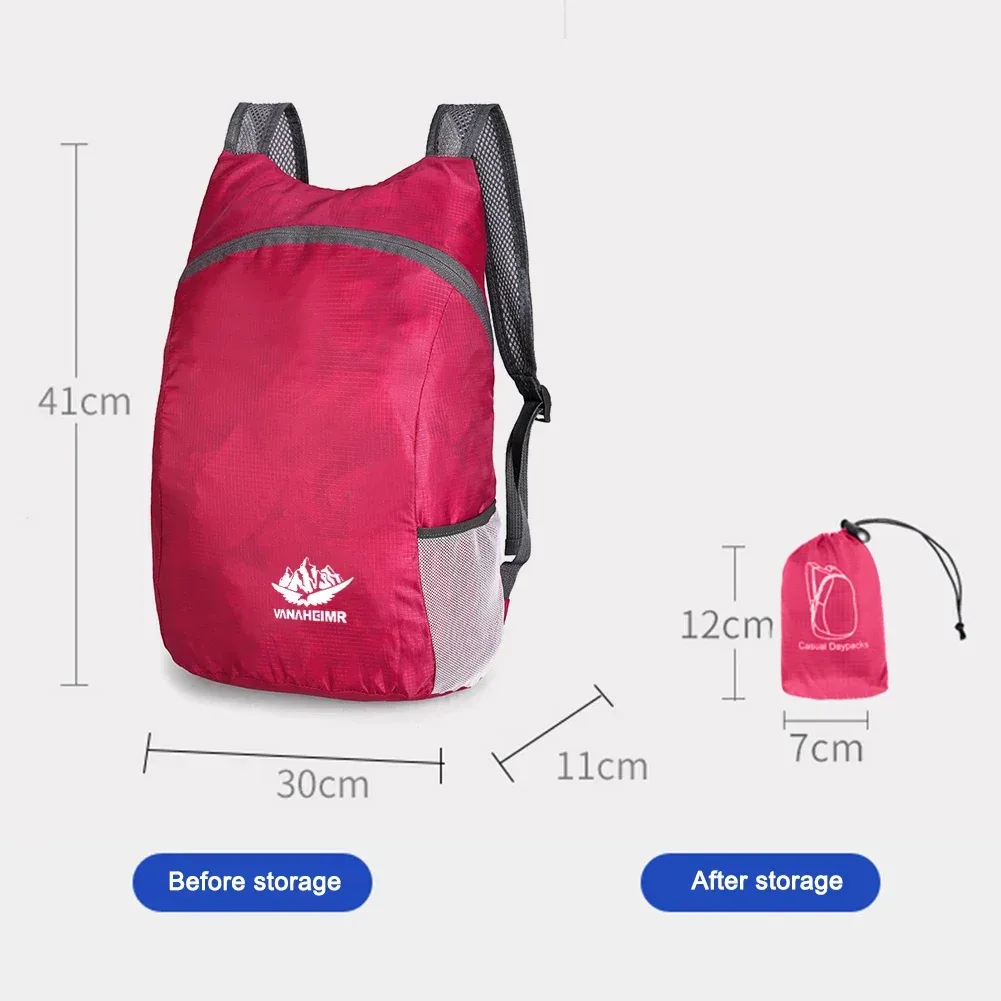 sac à dos pliable léger pour hommes et femmes, sac à dos d'extérieur, sac de sport de voyage, sac de jour de randonnée, livraison, 15l