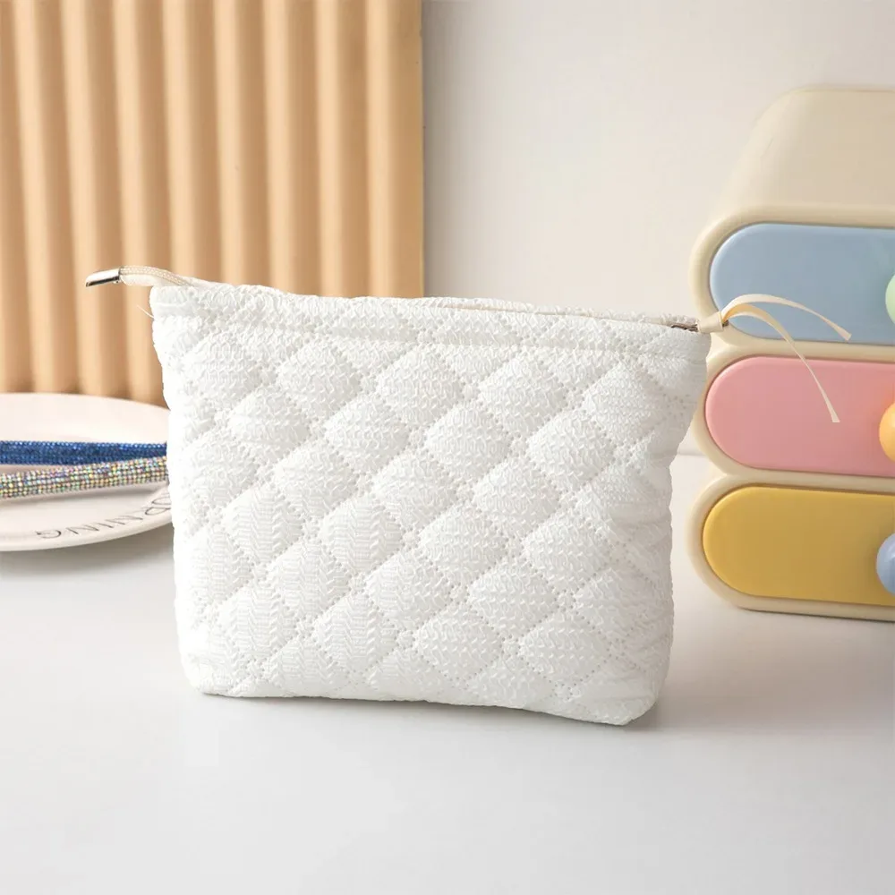 sac de maquillage matelassé durable, grande capacité, sac à cosmétiques portable, pochette de rangement multifonctionnelle pour femmes et filles