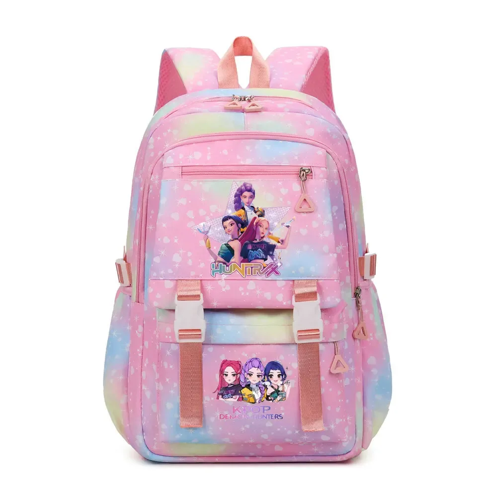 sac à dos kpop demon hunters en toile pikachu pour garçons, filles, adolescents, sac d'école, sac à dos pour hommes et femmes, sacs de voyage mochilas