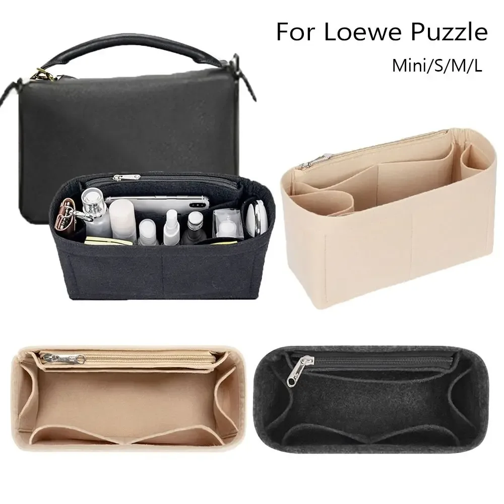 sac intérieur en feutre pour sac à main, grande capacité, multi-poches, sac portable, support de sac, organisateur pour loewe puzzle