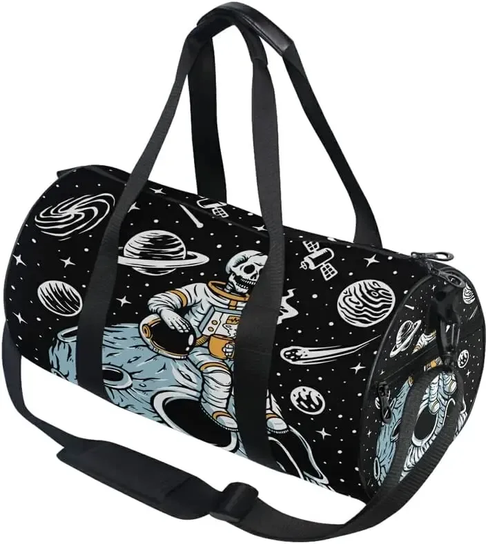 sacs de sport black skull moth pour hommes et femmes, crânes magiques, sac de sport, bagages de voyage, sacs de nuit