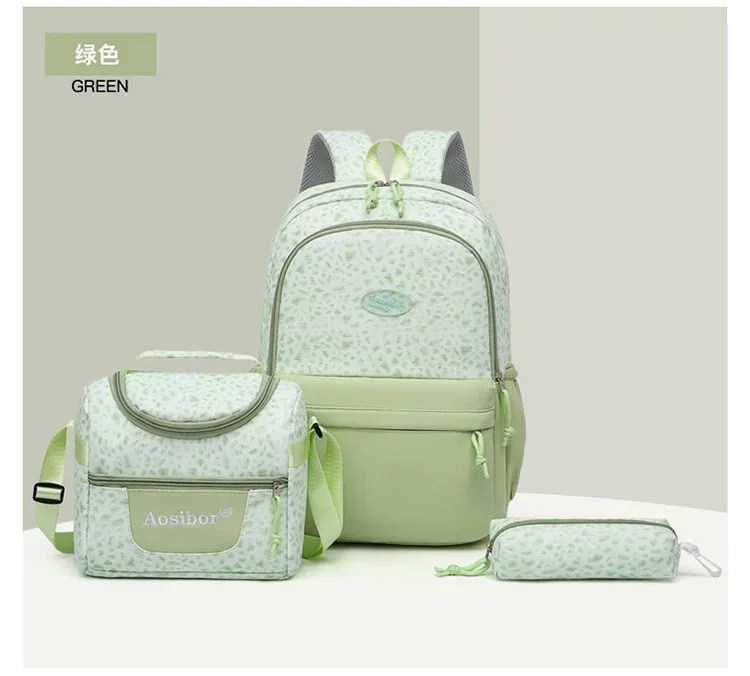 sacs d'école pour adolescentes, sac de voyage imprimé pour enfants, sac à dos orthopédique 3 pièces/ensemble