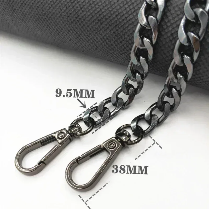 chaîne de sac en métal et aluminium de 120cm, pièces de rechange, accessoires pour sac à main à bandoulière tissé à la main, bricolage, sangles détachables faites à la main