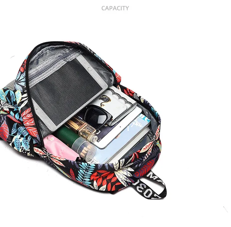 sac à dos style hawaïen pour femmes, sac d'école de voyage à la mode pour adolescentes, sacs à dos de marque imprimés, 2021