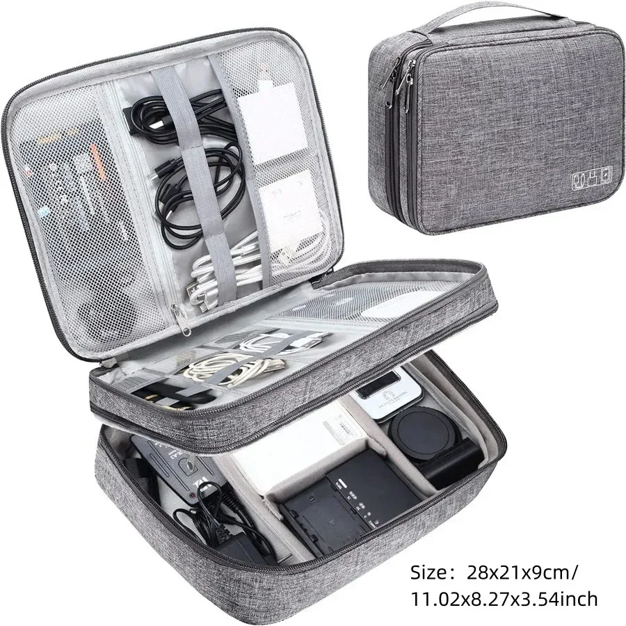 sac de rangement numérique portable, gadget usb, pochette de rangement de câbles étanche, appareils électroniques, accessoires, pack de fournitures