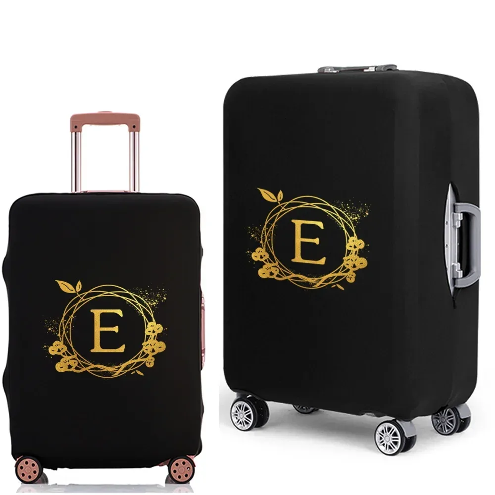 housse de valise housse de bagage couronne 26 lettre motif voyage élastique duffle bagages housses anti-poussière pour valise 18-28 pouces