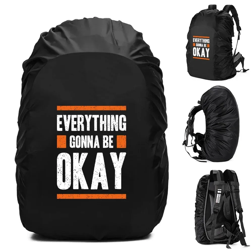 housse de pluie pour sac à dos, 20-70l, pour camping en plein air, randonnée, alpinisme, anti-poussière, imperméable, motif de phrase