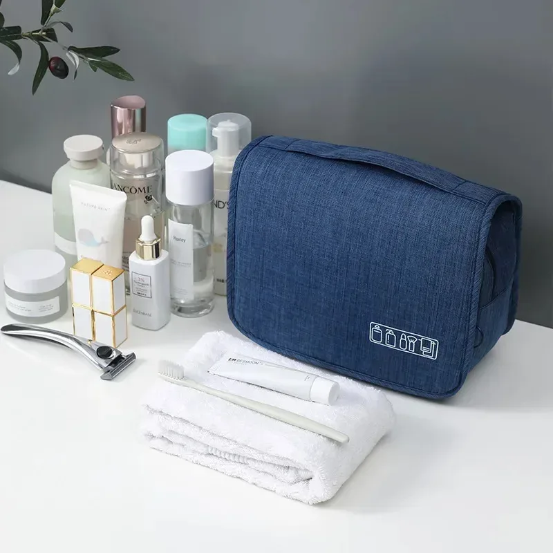sac de rangement portable en tissu oxford 2026, organisateur de produits de toilette, sac à cosmétiques pour femmes, pochette de lavage de voyage suspendue étanche