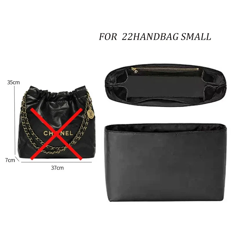 doublure intérieure légère et imperméable pour sac à main chanee 22, organisateur de sac mini s m l, s'adapte parfaitement, avec coussinet d'épaule ordonné et soigné.