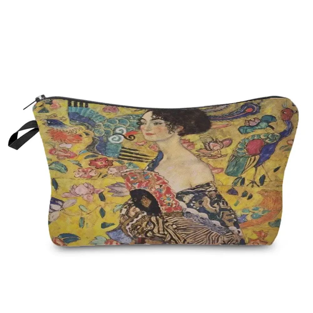 sacs à cosmétiques personnalisés pour femmes, trousse de maquillage, étuis à crayons multifonctions, peinture à l'huile, grilles de larmes, gustability klimt, mode pour dames