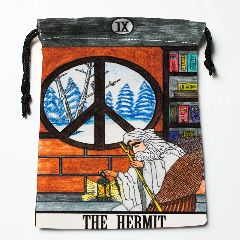 sacs à cordon personnalisés tarot, sacs cadeaux imprimés 18*22cm, pochette de voyage, sac de rangement pour vêtements, sac à main, trousse de maquillage