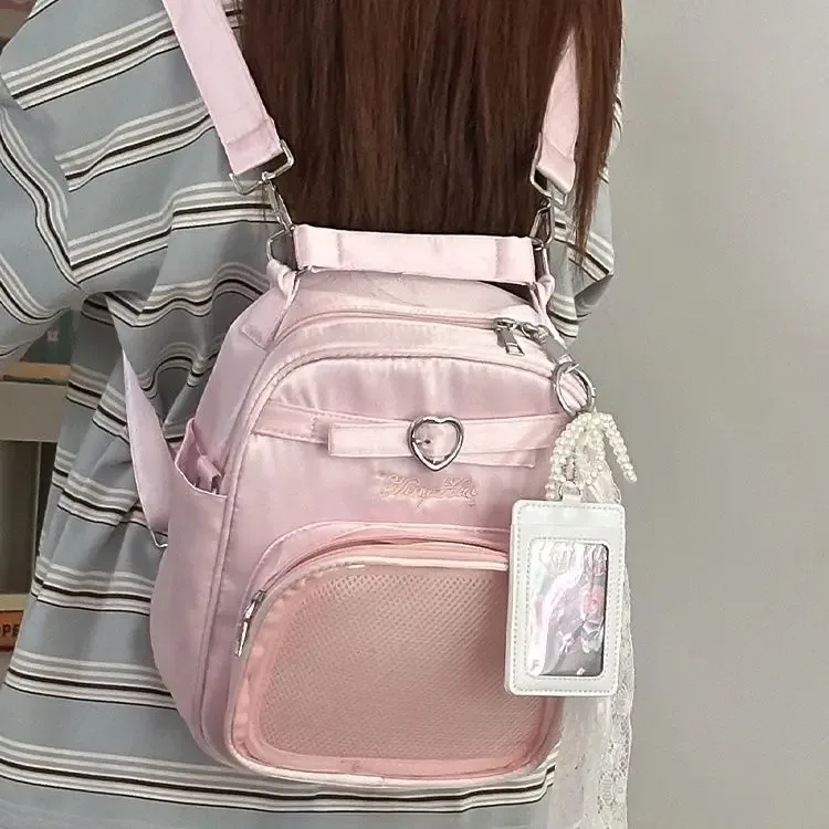 nouveau sac ulzzang y2k ita pour fille mignonne, sac à dos de grande capacité style preppy pour les déplacements quotidiens, sac à bandoulière décontracté à une épaule