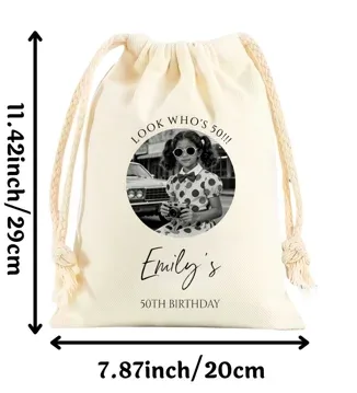 sac à cordon personnalisable, sac de rangement pour photos personnalisé, cadeau d'anniversaire, cadeau de naissance, cadeau de voyage, cadeau pour les parents