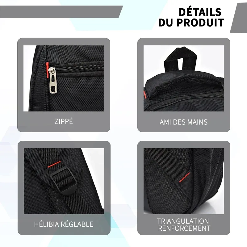 sac à dos de style nouveau pour hommes, sac à dos décontracté grande capacité, sac d'ordinateur multifonctionnel pour voyages d'affaires, sac d'école moyen à grand format