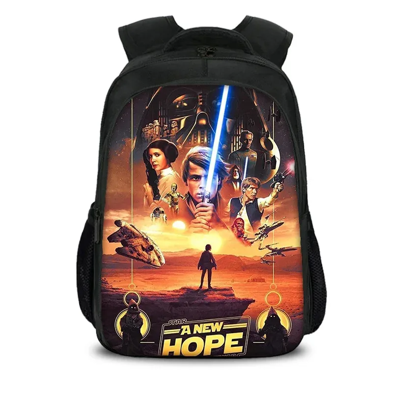 sac à dos star wars à double couche, style film, imprimé jeu, pour étudiants, garçons et filles, nouveau, à la mode et polyvalent
