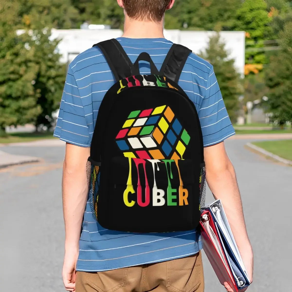 rubix rubiks rubics sac à dos étudiant garçons filles bookbag enfants sac d'école ordinateur portable sacs à bandoulière pour hommes femmes