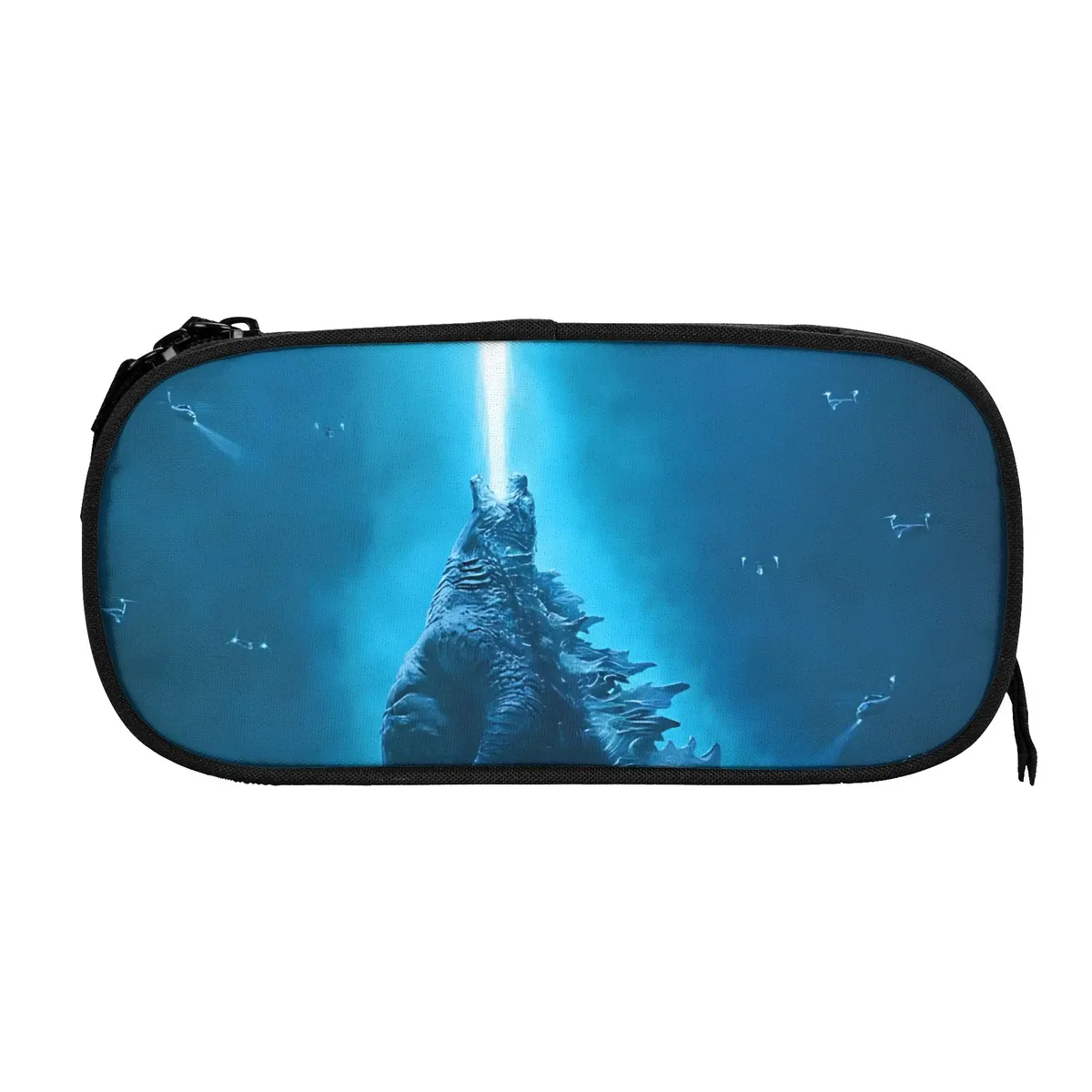 1 pièce trousse de rangement pour crayons et stylos godzilla, grande capacité, pour étudiants