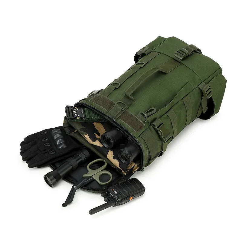sac à dos tactique multifonctionnel vert militaire pour hommes, sac étanche de grande capacité pour voyage en plein air, alpinisme, équipement de camping et de randonnée