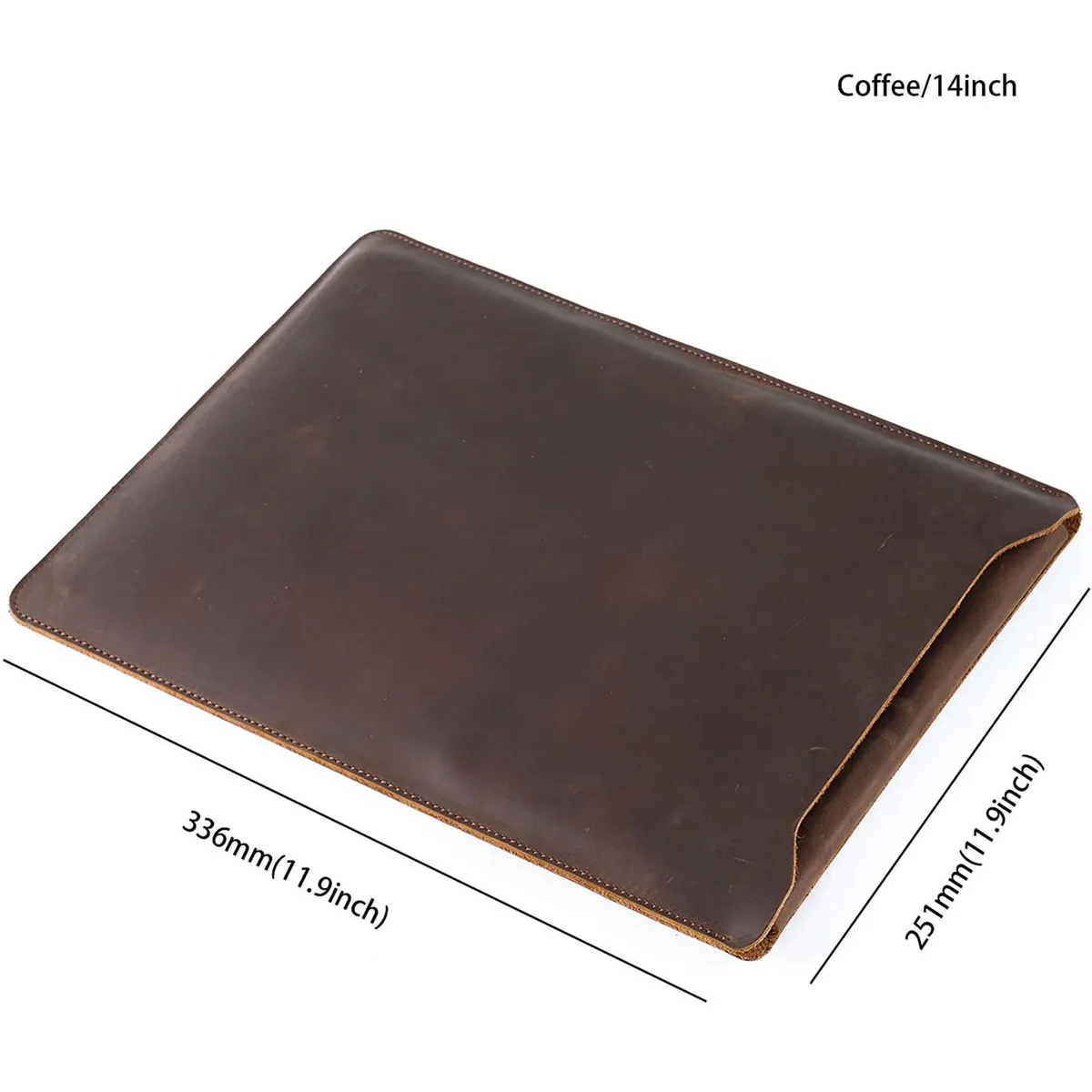 housse de protection matelassée en cuir de vache pour ordinateur portable, étui personnalisé pour macbook pro 12 "13" 14 pouces