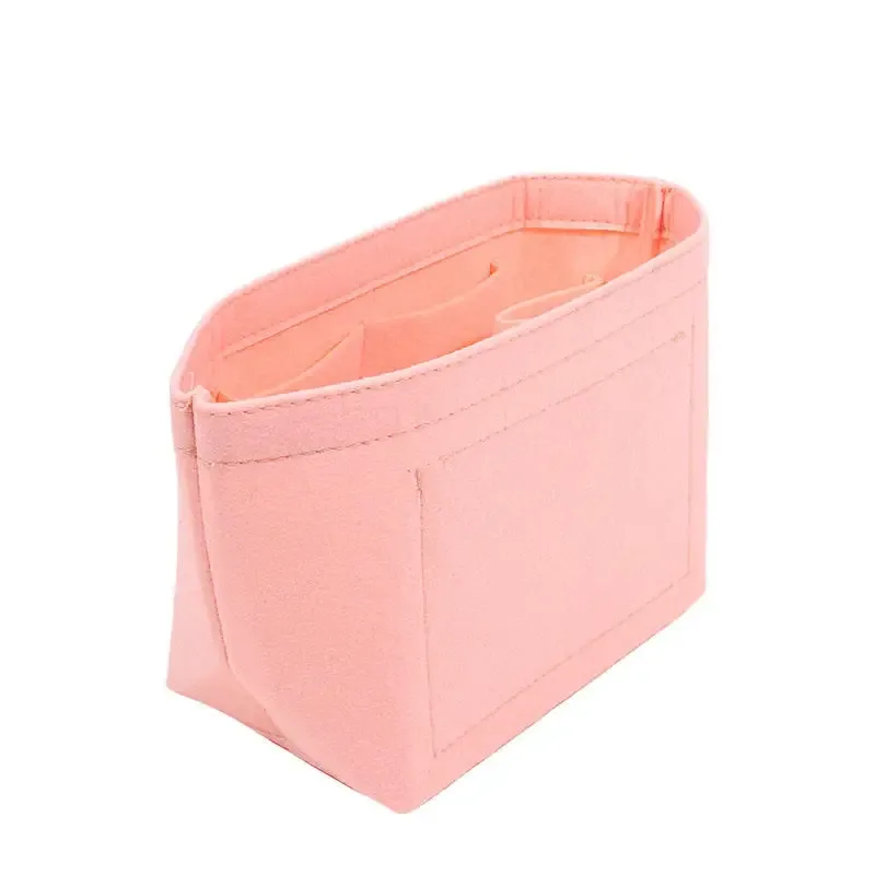 organisateur de sac à insérer en feutre multi-poches, organisateur de maquillage, doublure parfaite pour les femmes, sacs à main, sac seau, accessoires, sac à cosmétiques