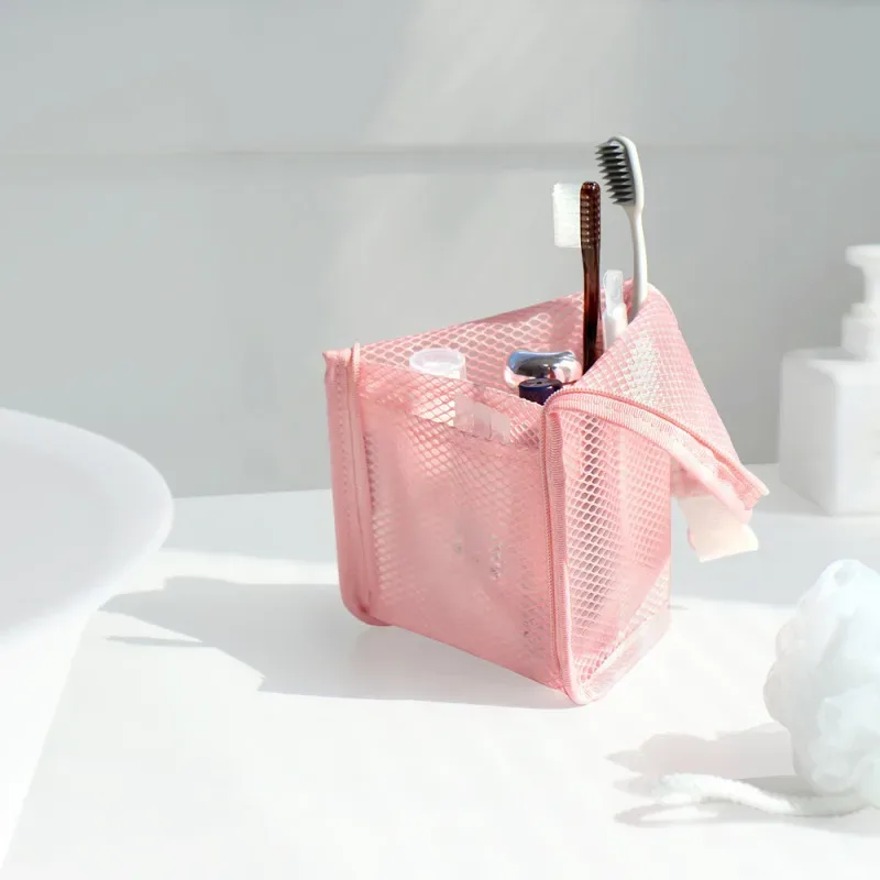 trousse de maquillage de voyage imperméable, pochette cosmétique, organisateur de toilette, porte-pinceaux et stylos, sac de rangement pour brosse à dents pour femmes