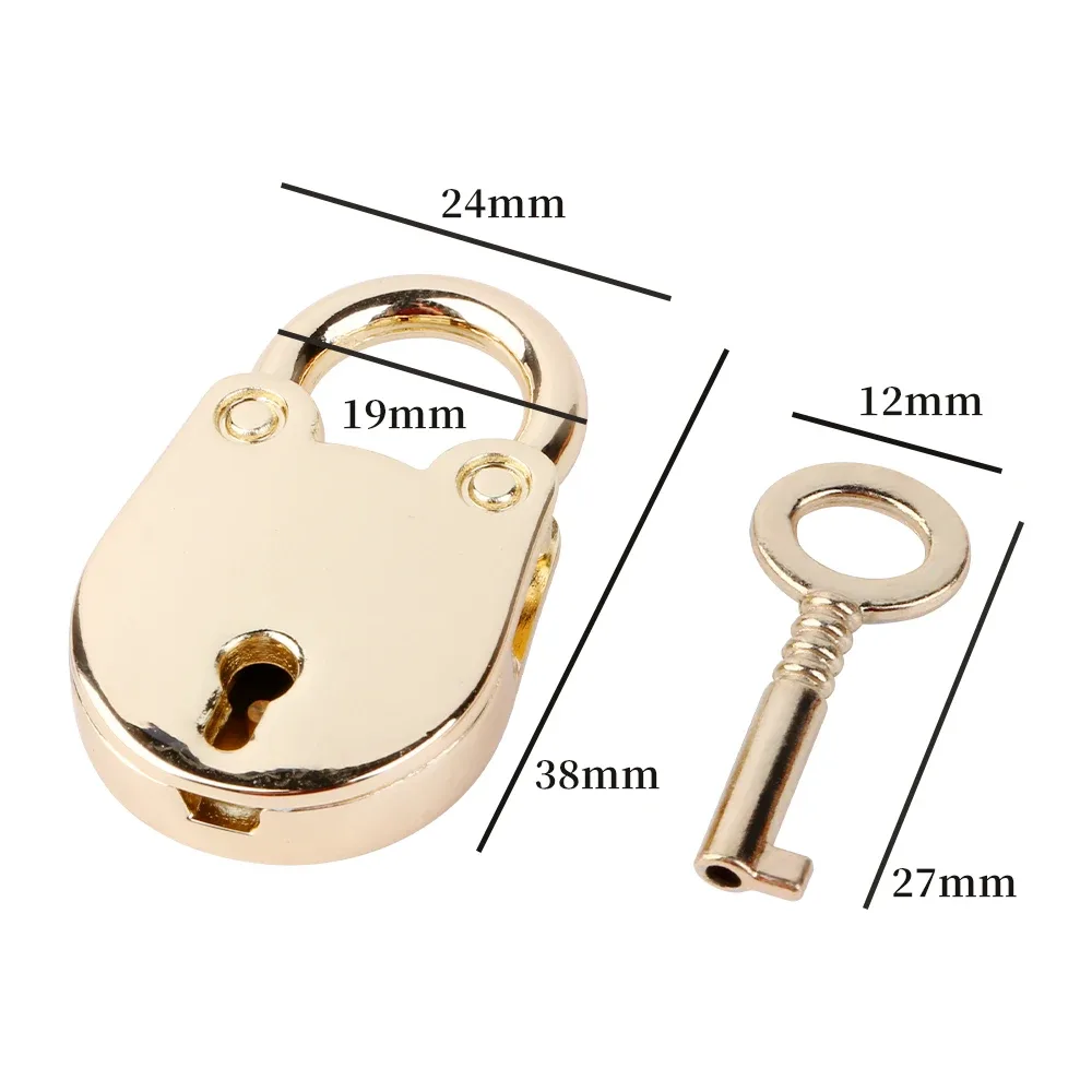 cadenas en métal en forme de chat, petite boîte à bagages, serrure avec clé pour femmes, accessoires de valise pour fabriquer des sacs