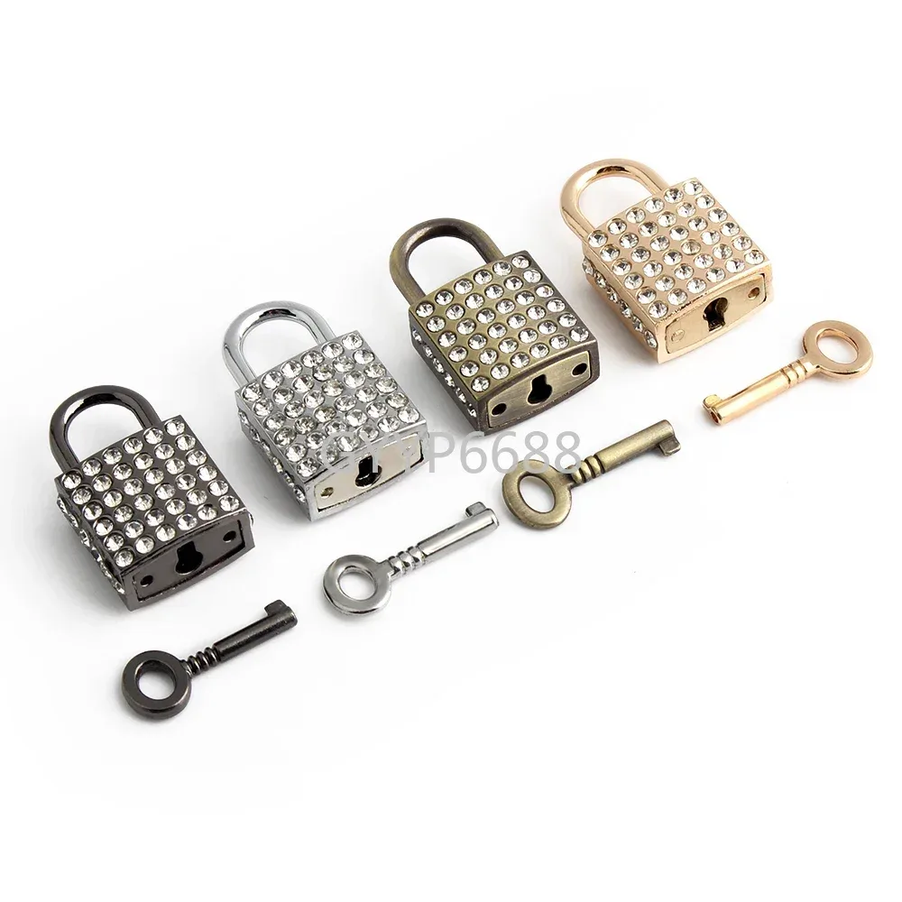 serrure à clé en métal biscuits pour hommes et femmes, sacs à main, bijoux punk, cadenas, accessoires décoratifs, 2 ensembles, 5 ensembles, 10 ensembles, 23x37mm