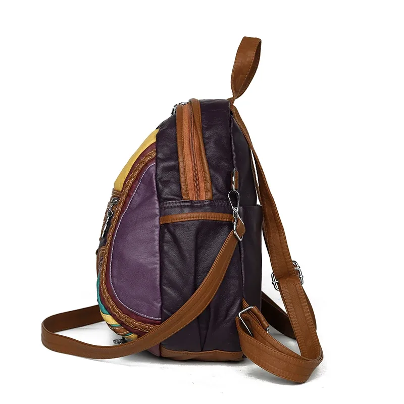 mode épissage lavage cuir sacs à dos femme luxe sac à dos pour femmes grande capacité école sac de voyage dames sacs à bandoulière