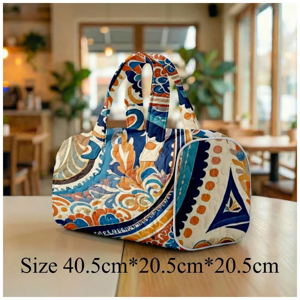 sac fourre-tout matelassé pour homme et femme, grand sac hobo chic bohème, sac à bandoulière unique à imprimé cachemire, sac de plage spacieux, sac de voyage fourre-tout