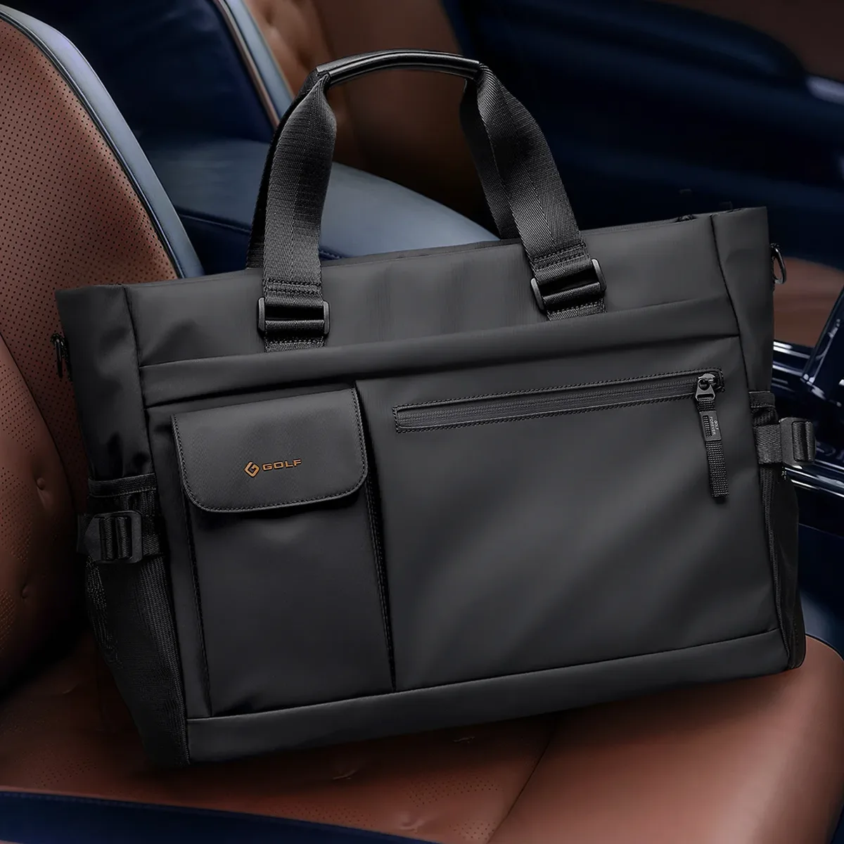 sacoche homme grande capacité qualité professionnelle 15,6" pour ordinateur portable, sac de voyage d'affaires, sac de bureau multifonctionnel décontracté