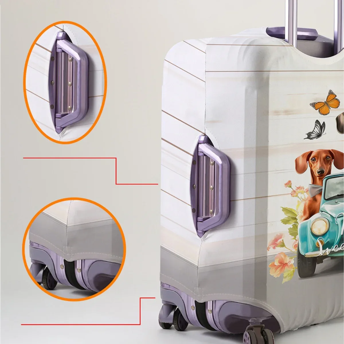 housse de protection pour bagages, élastique, imperméable, anti-poussière, pour valise de 18 à 32 pouces, accessoires de voyage