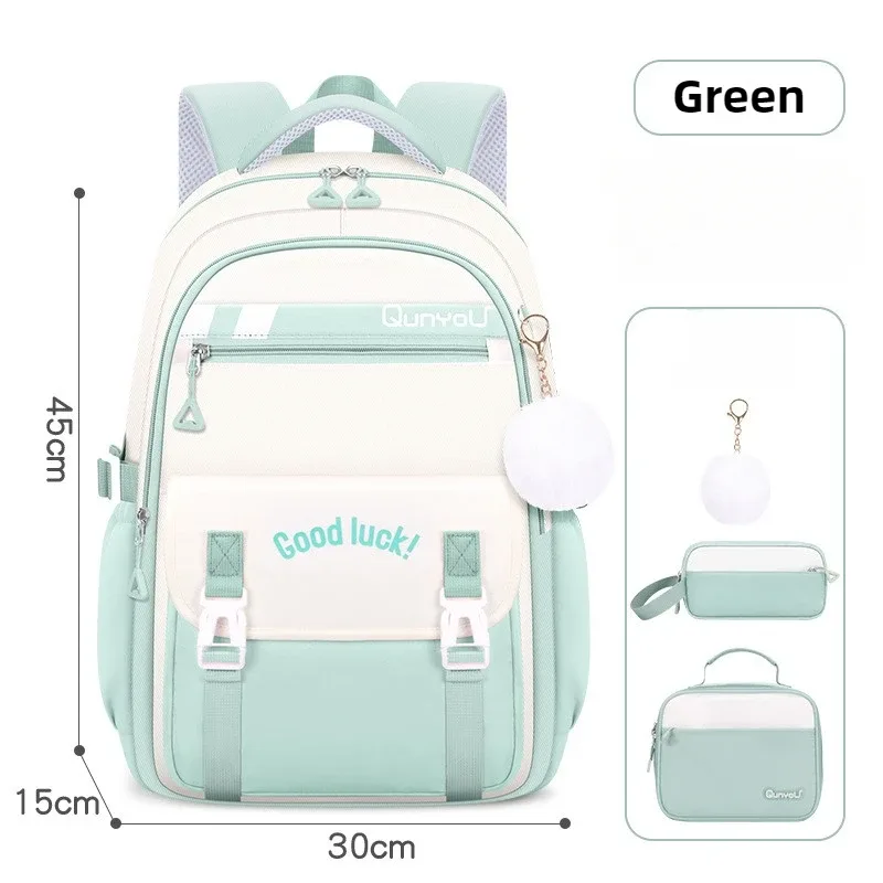 3 pièces/ensemble enfants école sac à dos pour les filles avec boîte à déjeuner porte-crayon ensemble primaire primaire moyen lycée école sacs à livres