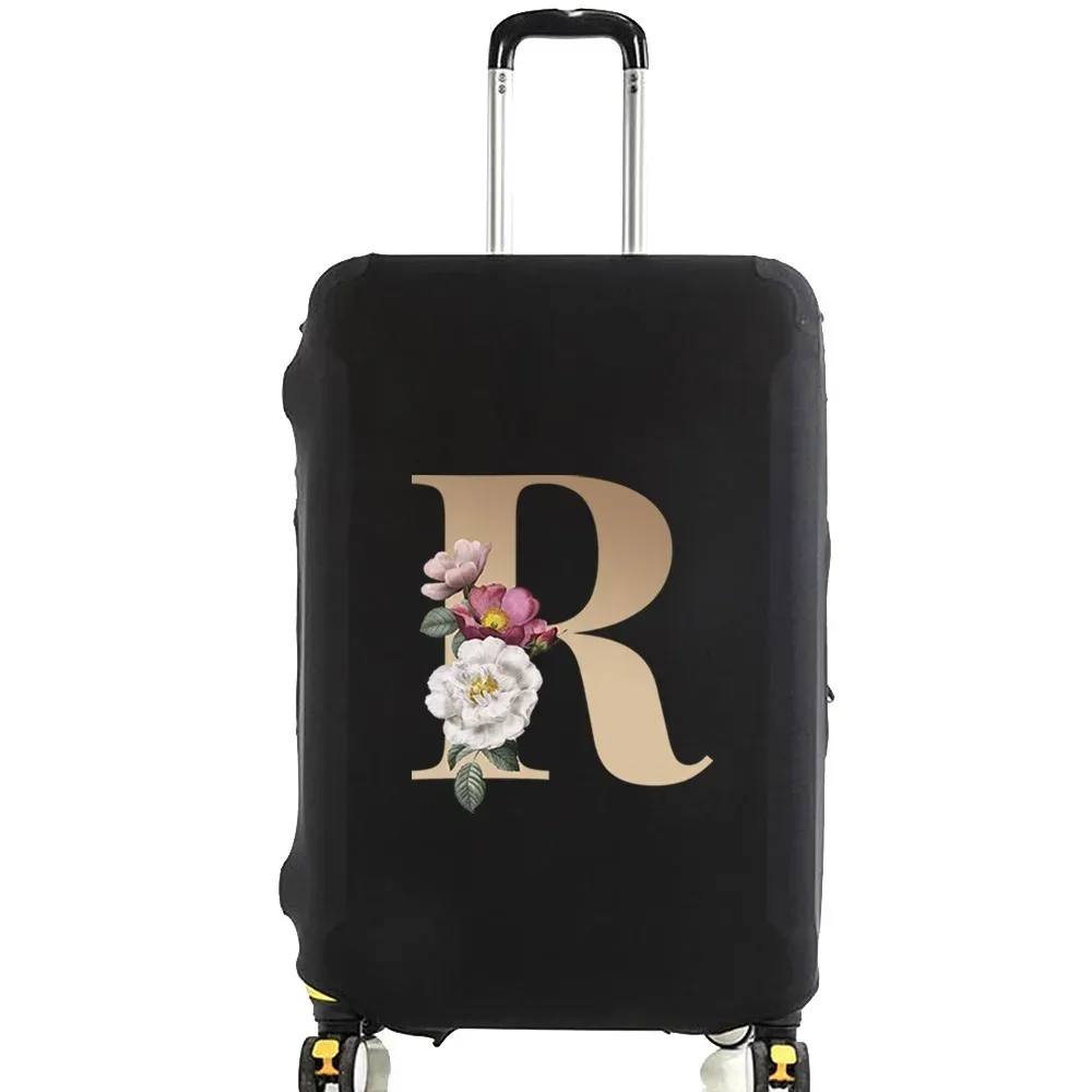 housse de protection pour valise de voyage, housse de protection élastique épaisse pour bagages de 18 à 28 pouces, étui de sac de voyage pour bagages, lettre dorée imprimée