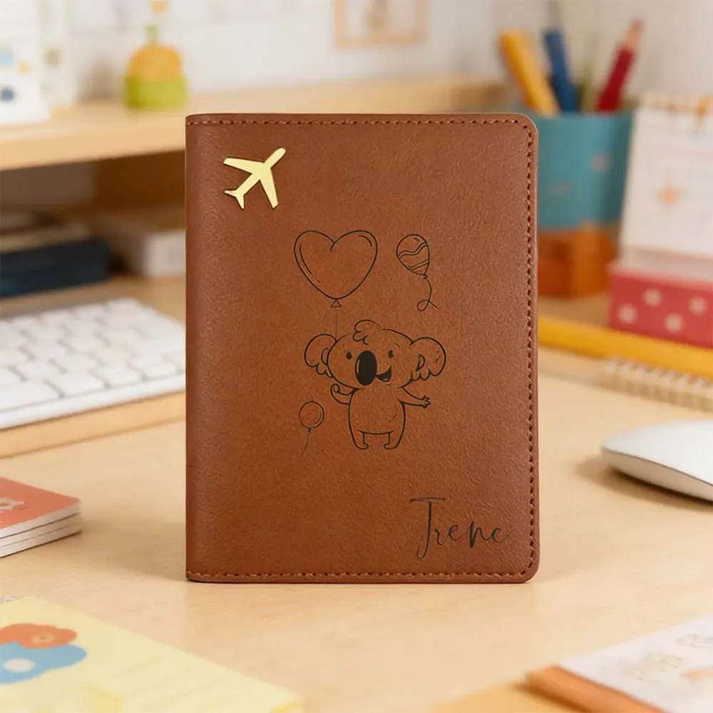 1 pièce housse de passeport personnalisée avec nom, cadeau souvenir, porte-passeport en cuir, cadeau significatif