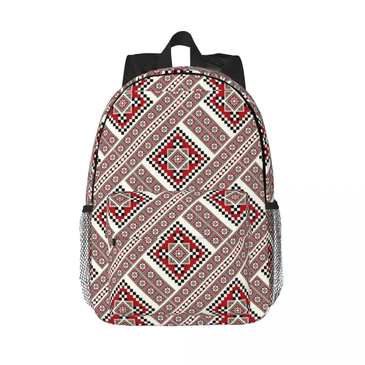 sac à dos brodé d'ornement pour hommes et femmes, degré d'eau, école universitaire, sac boho, sacs à livres d'impression, ukraine 21e