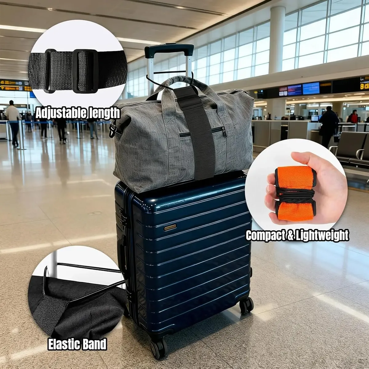 sangle élastique réglable pour bagages, 1/2 pièces, ceintures de sécurité pour valises, accessoires de voyage