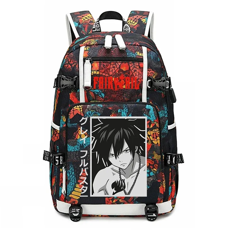 sac à dos d'école imprimé fairy tail anime, grande capacité, sac à livres pour adolescents et enfants, sac à dos de voyage décontracté