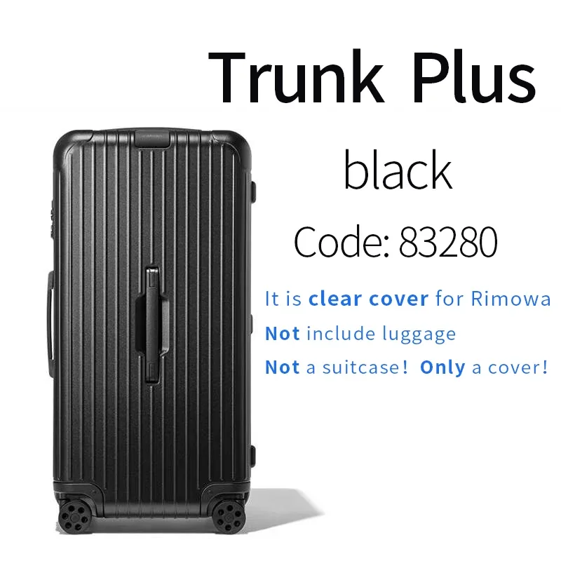 juste de bagage transparente rimowa, housse de protection, essential trunk plus, 31 po, 33 po