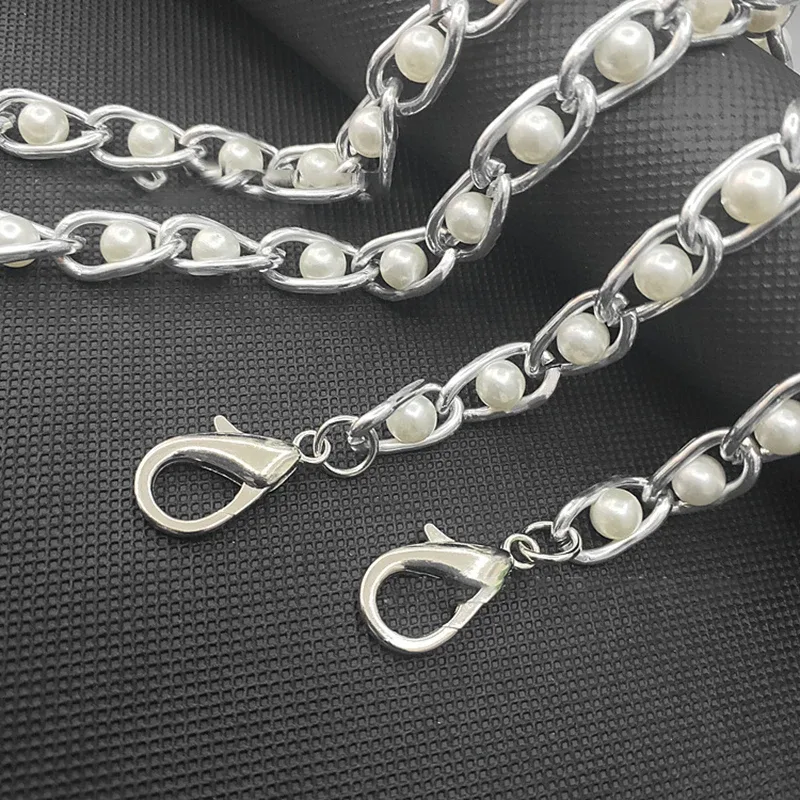sacs à dos perlés 30/60/120cm, longue chaîne de perles, bracelets de perles, matériel or/argent, chaîne de sac pour accessoires de voyage, artisanat et