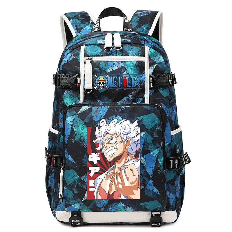 sac à dos d'école décontracté imprimé anime luffy, grande capacité, sac à livres pour garçons et filles, voyage, sport