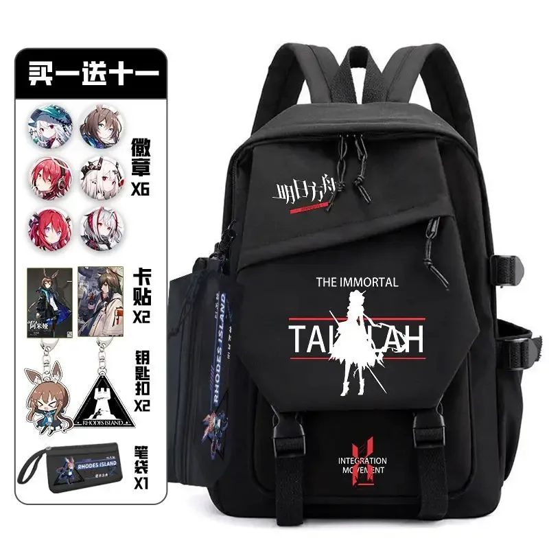 arknight – sac à dos avec douleur, ensemble de badges, sac d'anime, cartable pour adolescents, sac de voyage pour livre d'étudiants, fille et garçon, cosplay