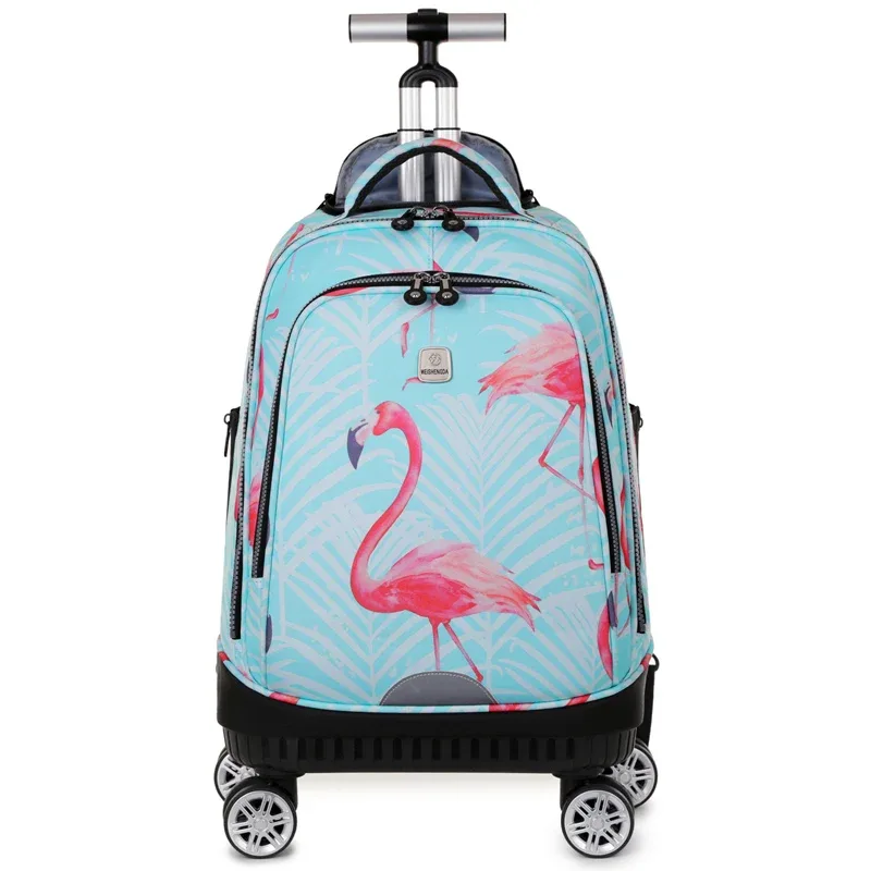 sac à dos roulant avec roulettes, sac à dos pour ordinateur portable de voyage à roulettes pour femmes et hommes, valise à roulettes d'affaires