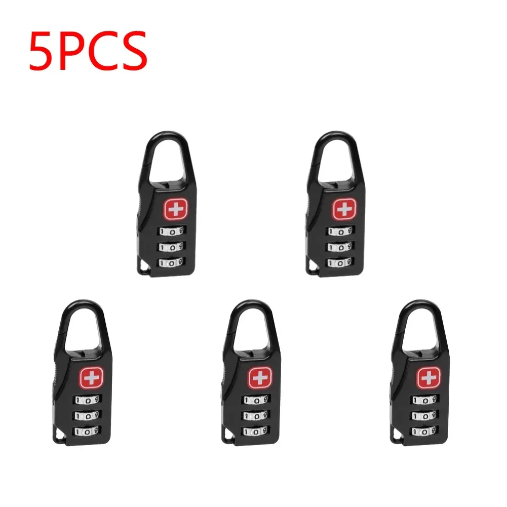 sac à dos d'extérieur, sac à main avec fermeture éclair, antivol, mini serrure à numéro de code combiné portable pour accessoires de sac à dos de voyage