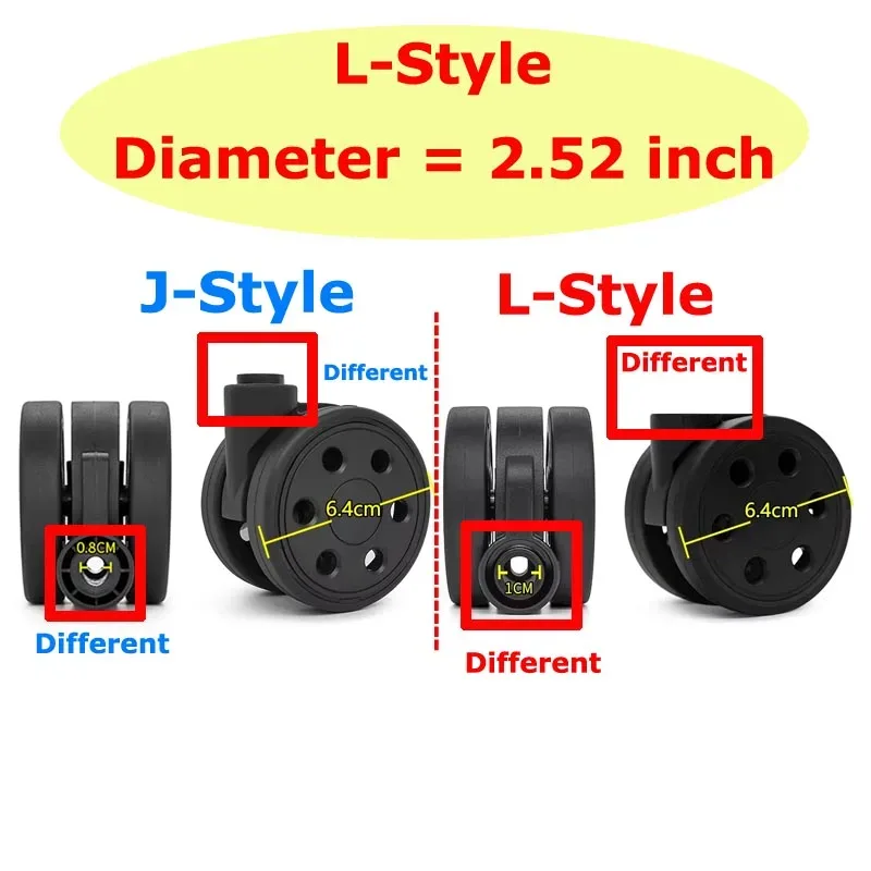 roues de remplacement pour valises rimowa, diamètre 2,52 pouces/5 cm, pour réparation de valises rimowa
