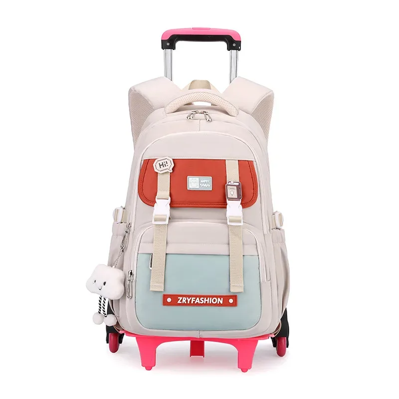 nouveau sac à dos scolaire 2025 avec roulettes, sacs à dos à roulettes pour adolescentes, sac à dos roulant pour étudiants, sacs de voyage