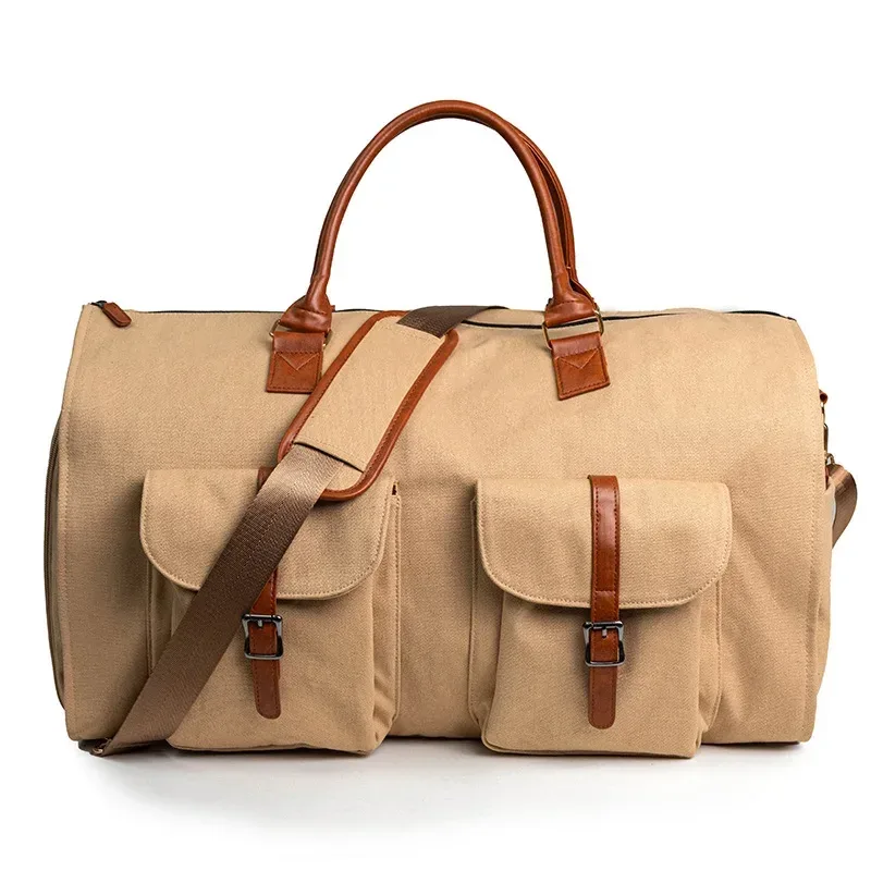 sac de voyage pliable pour femmes, sac à vêtements pratique, grand sac polochon en cuir pu, sac de voyage d'affaires pour femmes