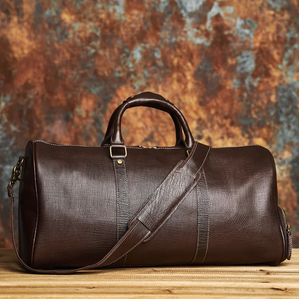 nasva sac de voyage en cuir pour hommes sac de sport en cuir vintage pour hommes sac à main sac à bagages sacs à bandoulière sacs de messager sac de week-end