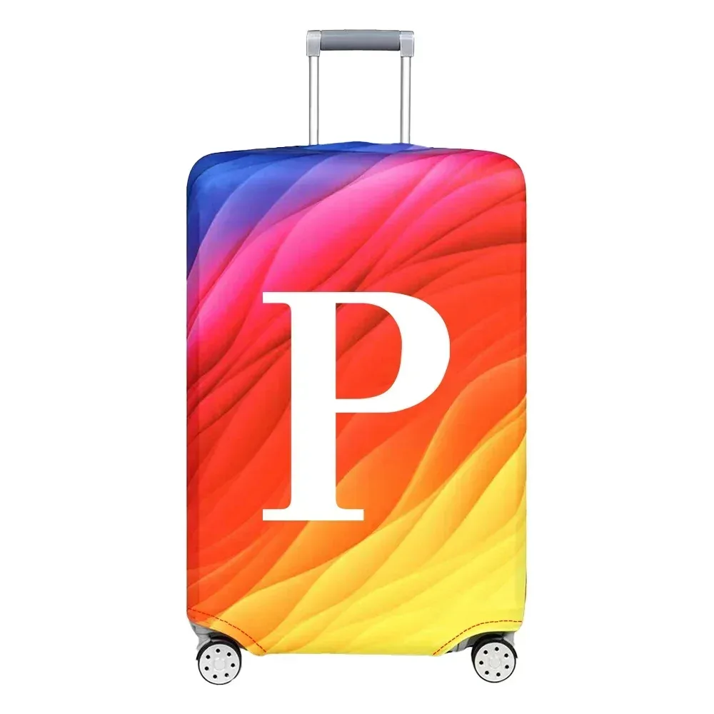 housse de protection pour compartiment à bagages, série de lettres blanches, tissu résistant, housse anti-poussière pour valises de voyage de 18 à 32 pouces