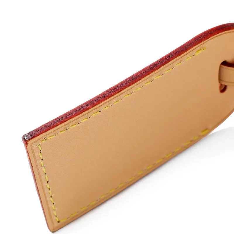 support personnalisé avec marquage à chaud doré, adapté aux sacs à main presbyop, sacs montaigne, étiquettes de bagage pour cartes d'embarquement, en cuir véritable