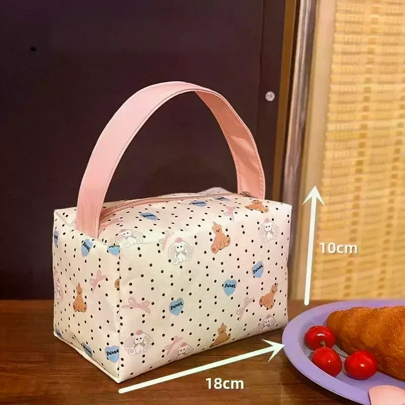 sac fourre-tout ours mignon de dessin animé grande capacité, trousse de maquillage, sac de rangement pour les déplacements et les voyages, organisateur de toilette, cadeaux